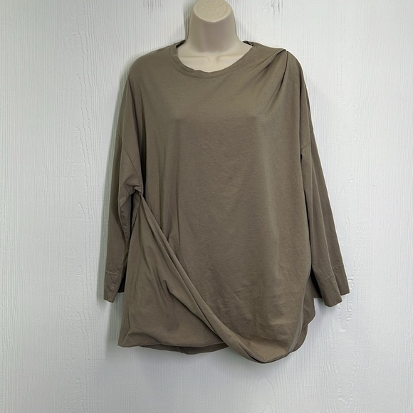 Free People - Dallas Ground Coriander Long Sleeve Twisted Tunic Blouse Small - Picture 3 of 10